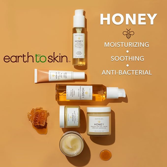 Earth To Skin Honey Manuka Calming Night Cream – Nourishing Moisturizer with Shea Butter, Macadamia Oil & Glycerin – 2.0 fl oz