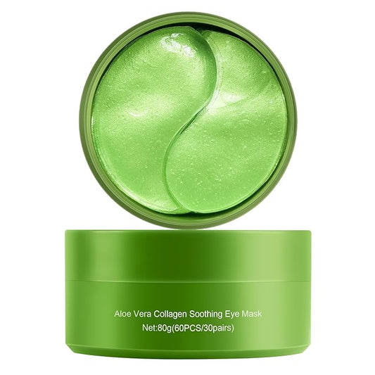 Under Eye Patches, Eye Mask, Eye Patches for Puffy Eyes and Dark Circles - 60 PCS Aloe Vera Under Eye Mask to Reduce Puffiness, Fine Lines, and Wrinkles with Pure Natural Extracts