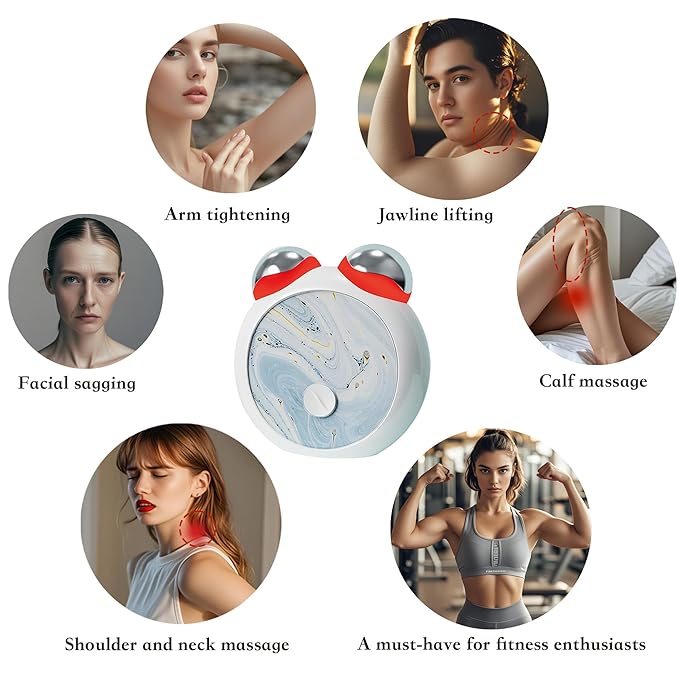 Face and Neck Massager Tools - Mini Face Lift Device - Skin Tightening Device - Face Sculpting Tool - Red Blue Light Led Facial Sculptor - Face Massager Tool Beauty Massager For Face Body Legs Neck