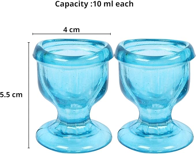 Glass Eye Wash Cup with Engineering Design to Fit Eyes for Effective Cleansing Superior, Smooth Edge,Snug Fit- with Storage Container Soothing Relief from Allergens, Irritants, Makeup, Dust, Dry Eyes