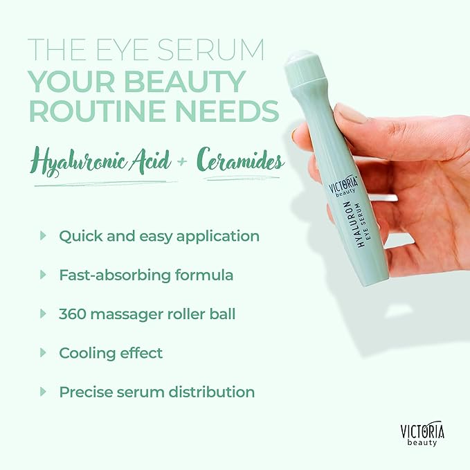 Hyaluronic Eye Roll-On Cooling, Eye Serum Against Wrinkles and Dark Circles