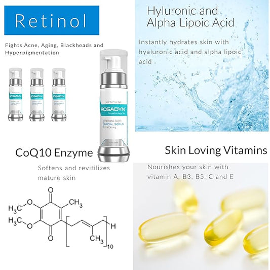 Rosacea Redness Serum, CoQ10 and Vitamin C, with Hyaluranic Acid, Green Tea Extract