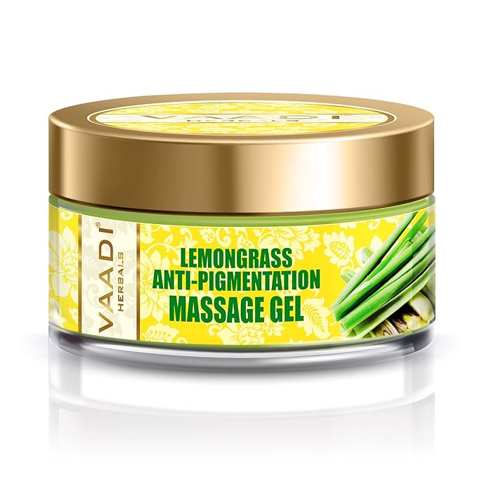 Vaadi Herbals Massage Gel - All Natural Herbal Gel - 50 Grams - (Lemongrass Anti-Pigmentation Massage Gel)