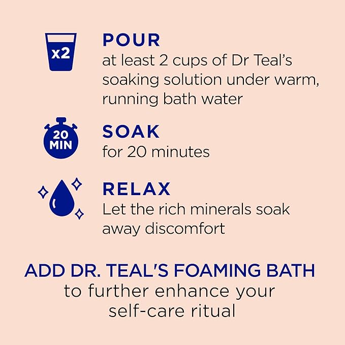 Dr Teal's Pure Epsom Salt, Stress Relief with Essential Oils, 3 lbs