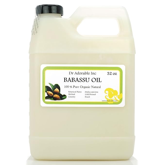 Dr Adorable - 32 oz - Babassu Oil - 100% Pure Cold Pressed Natural Organic