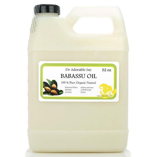 Dr Adorable - 32 oz - Babassu Oil - 100% Pure Cold Pressed Natural Organic