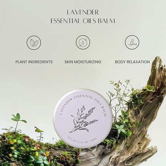 benatu Lavender Essential Oil Balm for Dry Skin Care, Scented Vitamin E Body Butter for Women and Men, Relaxing & Reparing Massage Oil, Blends with Chamomile, Sweet Orange, Ylang Ylang 3.53 oz