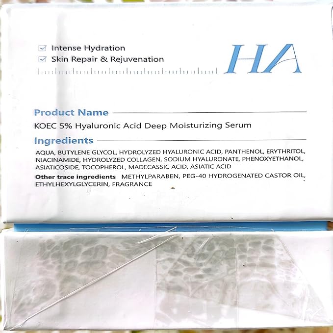 30 Pcs 5% Hyaluronic Acid Serum Vials (1.5ml Each), 5% Ultra-Hydrating Anti-Aging Face Serum for Women & Men, Deep Moisture, Wrinkle Reduction & Plumping, Portable Single-Use Tubes for Travel