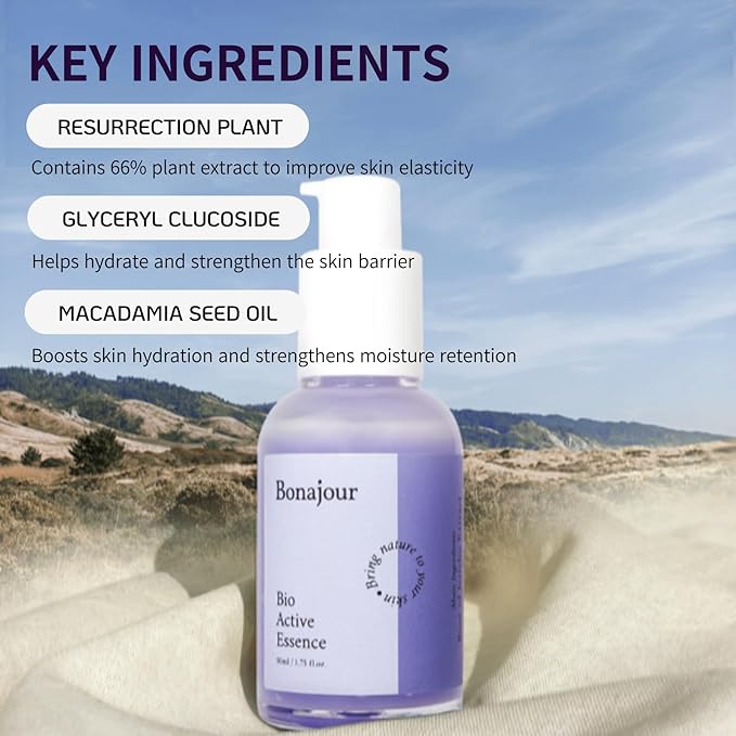 [BONAJOUR] Bio Active Resurrection Plant Powerful Aquaporin Hydration Serum - For Dry Skin, Repair, Moisturizing, Nutrtition, Protection