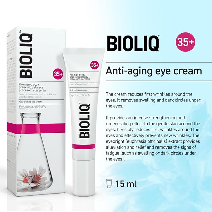 35+ Anti-aging Eye Cream - Visibly Reduces Wrinkles, Swelling, and Dark Circles - Intense Strengthening & Regenerating Formula, Eye Cream for Bags Under Eyes - Alleviates Fatigue Signs - 15ml