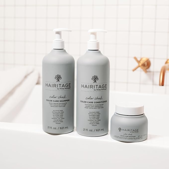 Hairitage Color Check Color Care Hair Mask for Color-Treated Hair and Dry & Damaged Hair - UV Protection - Strengthening Moisture Repair Hair Treatment - Color-Safe Hair Mask - 8 fl oz