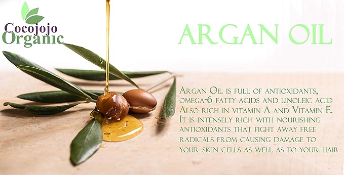 cocojojo Argan Oil Deodorized for Hair Treatment Oils, Pure Argan Oil for Face, Unrefined Unscented Cold Pressed Extra Virgin - 32 Oz - Packaging May Vary