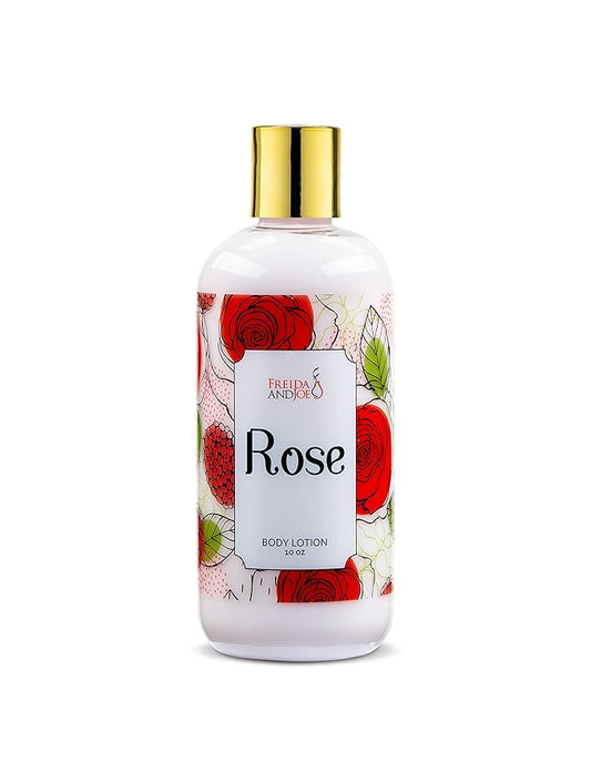 Rose Home Spa Gift 10oz Deep Moisturizing Fragrance Body Lotion & 8 oz. Fine Fragrance Body Mist Set Luxury Self-Care Combo for Women and Girls (Rose) Mother’s Day Gift for Mom