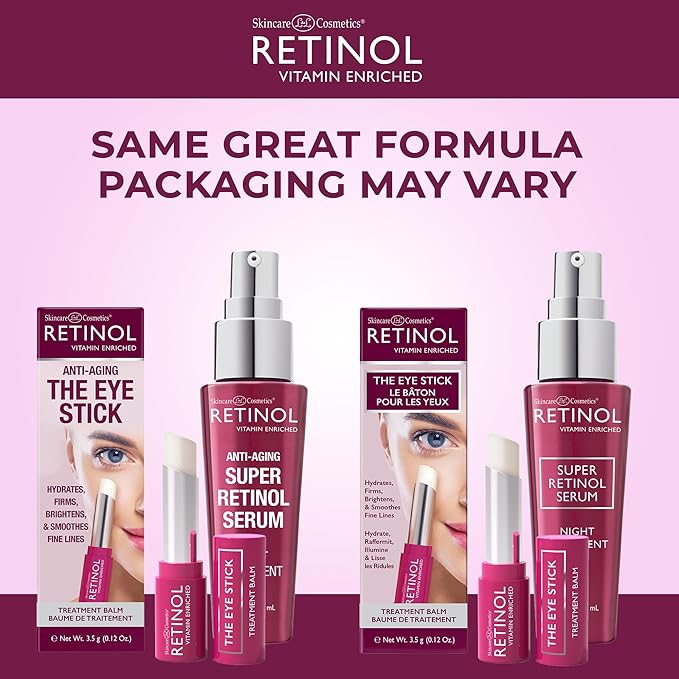 Retinol Anti-Aging Eye Stick – Hydrates, Firms, Brightens, and Smooths Fine Lines 6X Super Serum – Unique, Intensive Formula Accelerates Skin Renewal While You Sleep.