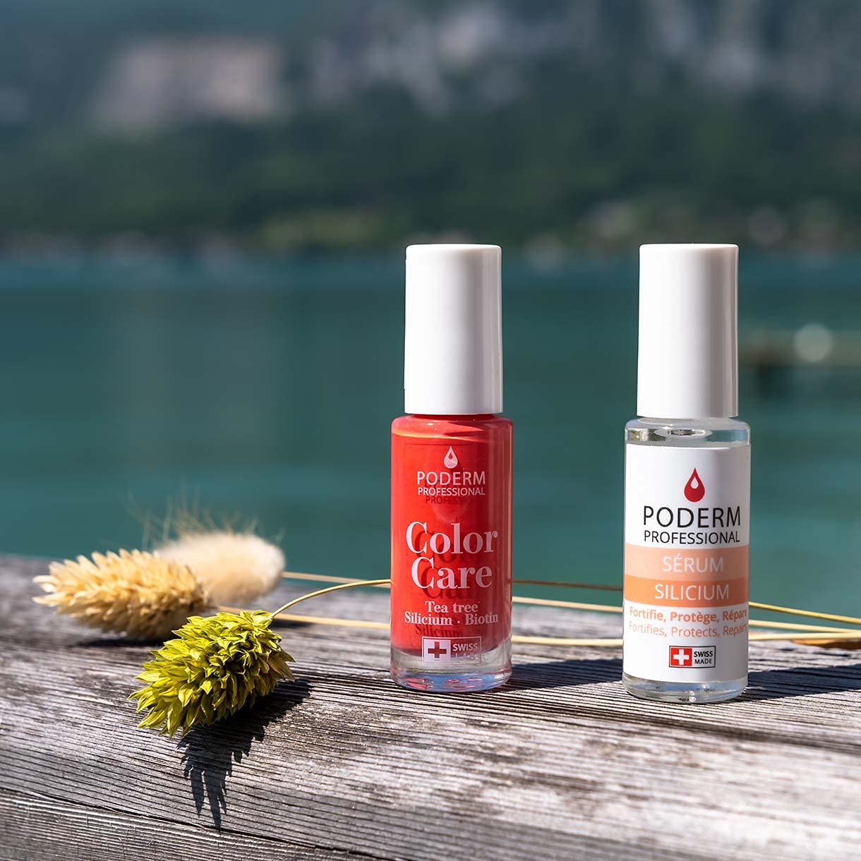 PODERM - nail Polish – Enriched with Tea Tree – Improves nail appearance – Ingredients Natural/Vegan - foot/hand - Swiss Made (Coral Pink)