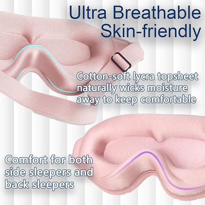 Eye Mask for Lash Extensions, Sleep Mask for Lash Extensions for Lashes Aftercare,Lash Extension Sleep Mask for Travel Yoga Nap, 3D Contoured Eye Mask