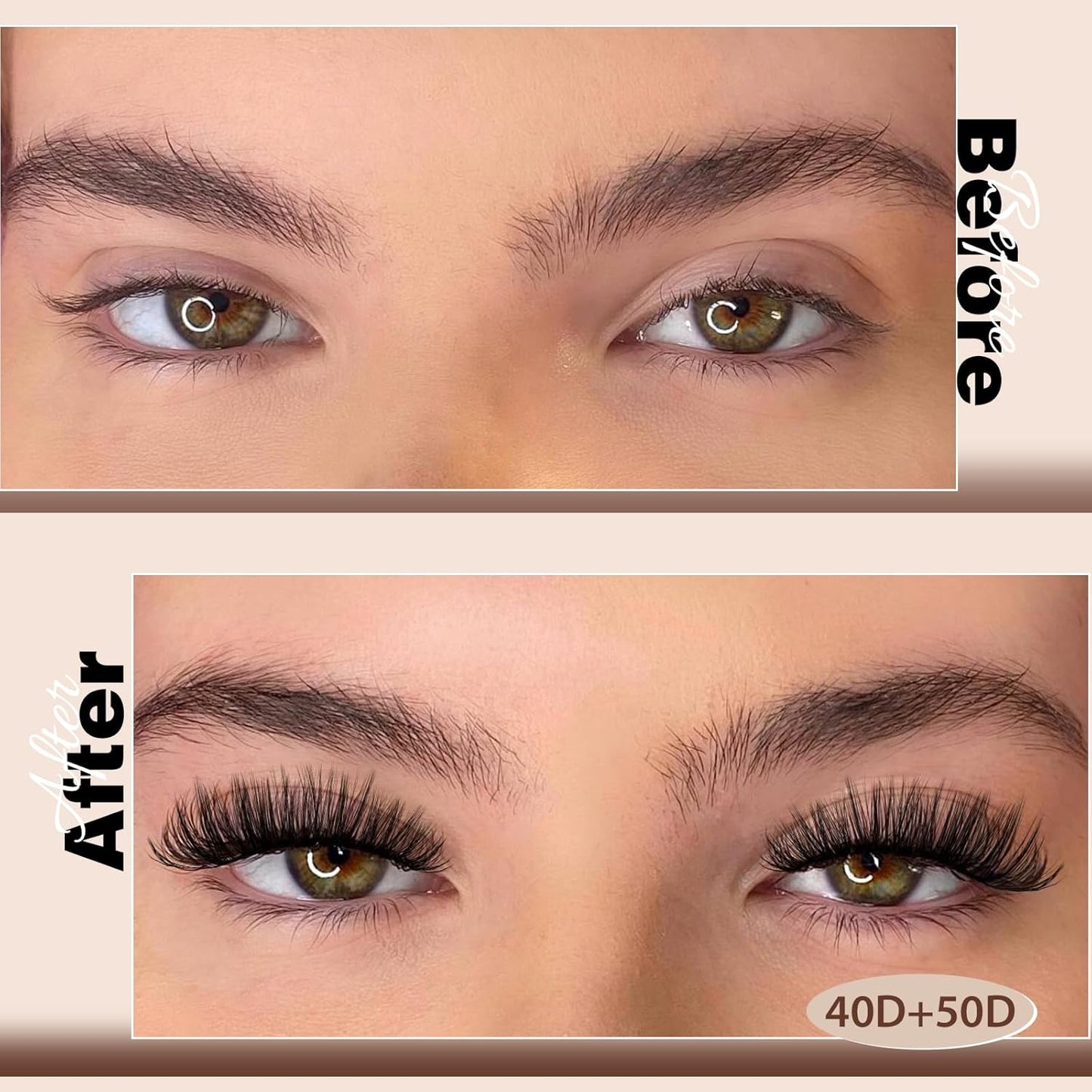 JMS&JMS DIY Lash Extension 280PCS Lash Clusters D Curl Individual Lashes 40D+50D 9-16MIX Cluster Eyelash Extensions at Home