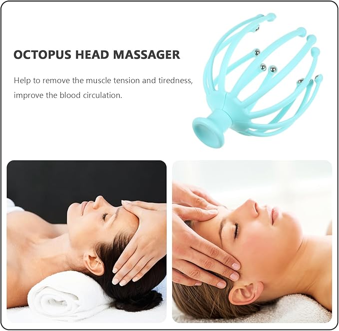 Head Massager Scalp Massaging Tool Relaxation Tool Octopus Scalp Massager Drivers Headache Relief Head Gua Sha Massager The Driver Tools Multifunction Massager