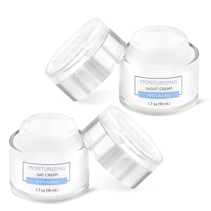 Clinicals- Moisturizing Day & Night Cream Set with Retinol - 2 Pack (1.7oz)