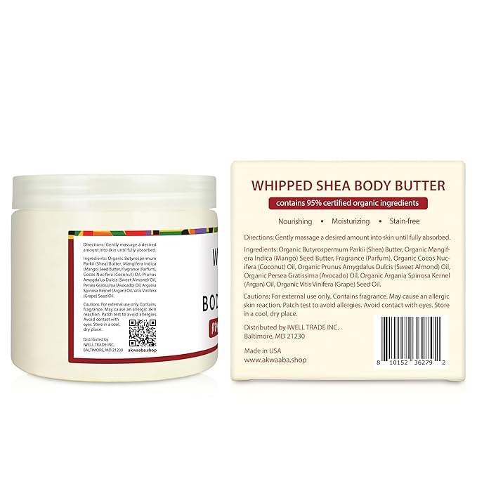 AKWAABA (New Whipped Shea Butter (Royal Baccarat Scent) 12oz