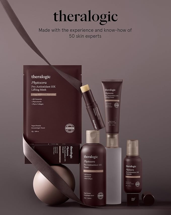 Phytocera Pro Antioxidant 10X Ampoule - Ceramide Lifting Elasticity Age-Defying Face Serum with Collagen, Hyaluronic Acid, NMF - Vegan and Dermatologically Tested, 1.69 fl.oz.