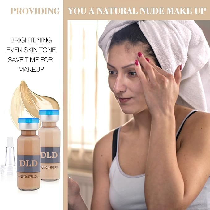 BB Facial Glow Starter Kit Facial Pigment Serum Treatment Kit,DLD Anti-Aging Serum Pigments Set for Micro-needling Skin Treatment 10 Vials 5ml Niacinamide and Peptides To Brighten Skin Tone Foundation