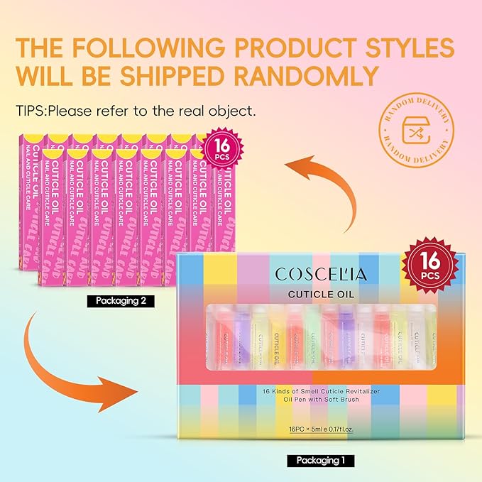 COSCELIA 16 pcs Cuticle Oil Pens Bulk for Nails Cuticle Revitalizer Oil Pens Set Nail Care Nourishment Treatment Moisturized Repair Pen Manicure Tools for Gel Nails