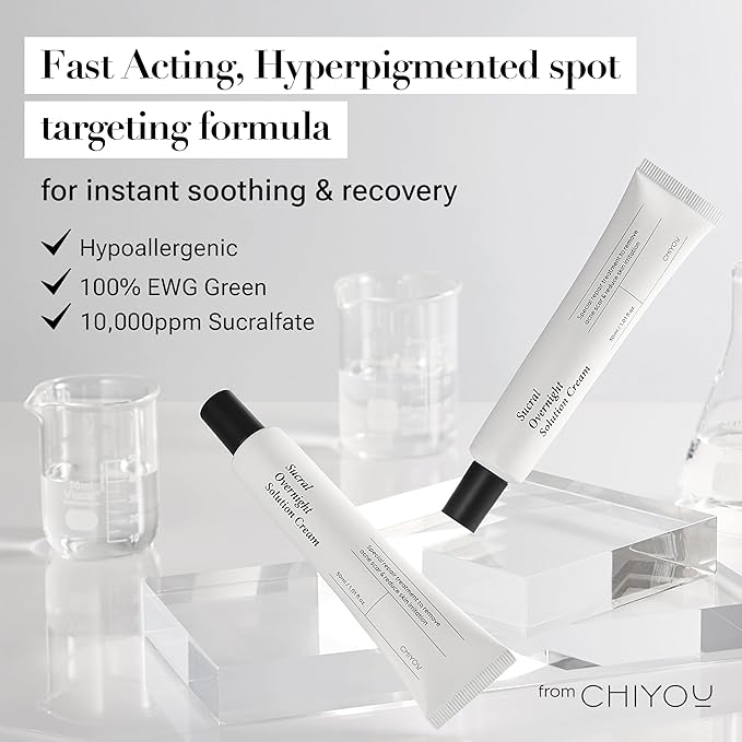 Sucral Overnight Solution Cream (1.01oz) - Advanced Dark Spot Corrector Cream for Face, Infused with Calming Ingredients, Ideal for All Skin Types