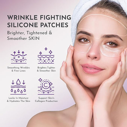 20X Reusable Expression Line Smoothing, Medical-Grade Silicone for Overnight Wrinkle Reduction & Anti-Aging Hydration, Beautify Brow Lift Forehead Anti-Wrinkle Patch