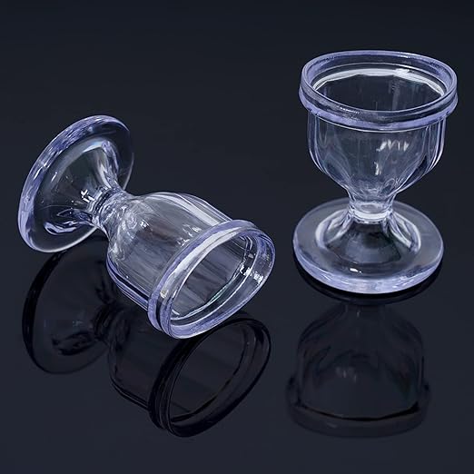 Transparent Eye Wash Cup with Storage Container- Eye Cups for Eye wash Shaped Rim for Eye Rinse n Cleansing Eye wash Cups Remove Dust, Makeup & Irritants- Eye wash kit Set of 2 Eye Cup