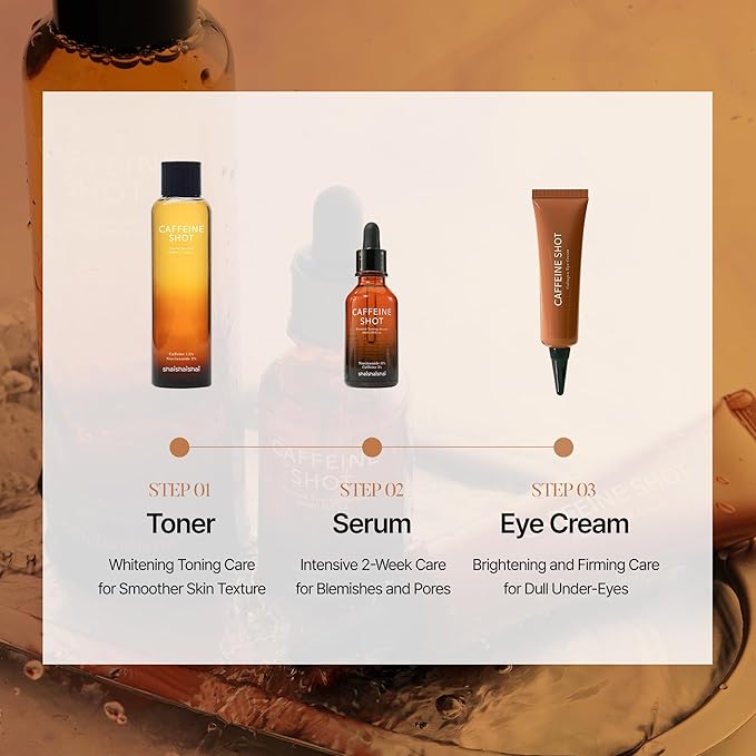 20,000 PPM CAFFEINE SHOT Collagen Eye Cream with Niacinamide for Firming Under Eyes, Dark Spots, Puffy Eye Bags, Fine Lines, Anti-Aging Eye Cream, Korean Skin Care, 1.05 oz