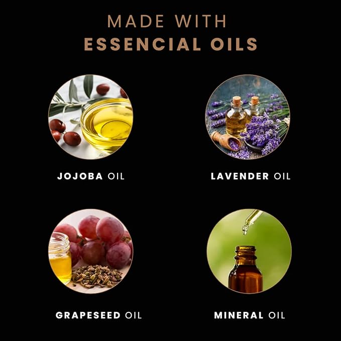 Atomic Rose Luxurious Massage Oil Mineral, Grape Seed, Jojoba & Lavender Skin Moisturization Hair Nourishment Hydration, Elasticity, Vegan & Natural (100ml)