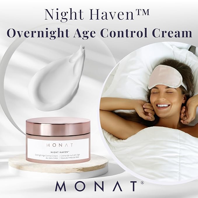 Monat Night Haven Crème – Intensive Hydrating Moisturizer for Face – Nighttime Repair Cream for Plump & Youthful Skin – Anti Aging Night Cream – Natural Night Cream with Shea Butter & Avocado Oil