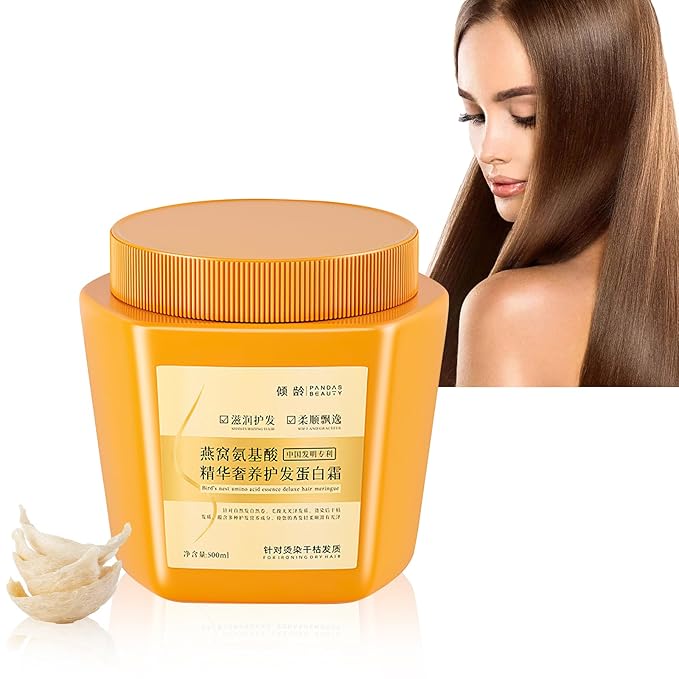 Amino Acid Essence Luxury Nourishing Hair Protein Cream, Amino Acid Moisturizing Repair Hair Care Conditioner, Repairing Essence Hair Mask for Dry, Frizzy, and Damaged Hair (500ml)