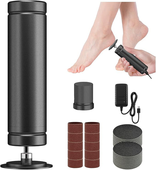 Electric Callus Remover for Feet, Adjustable Speed Foot Callus Remover, Professional Pedicure Tools for Feet with 60 Pcs Replacement Sandpaper Disc, Foot Scrubber for Dead Skin and Calluses