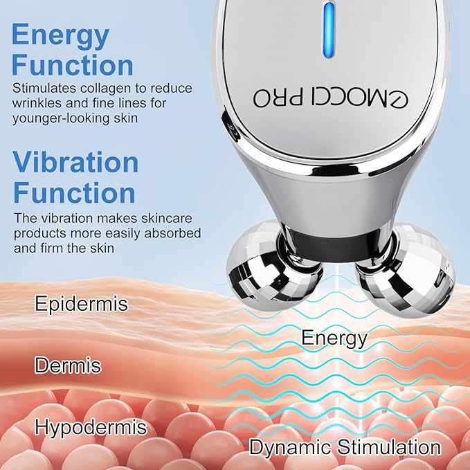 Facial Massager Electric Face Lift Device Sculpting Tool Double Chin Reducer Eliminator for Women Facial Rollers Luminesce Glow Gua Sha Tools For Face Neck Sculptor Roller for Wrinkles and Lifting