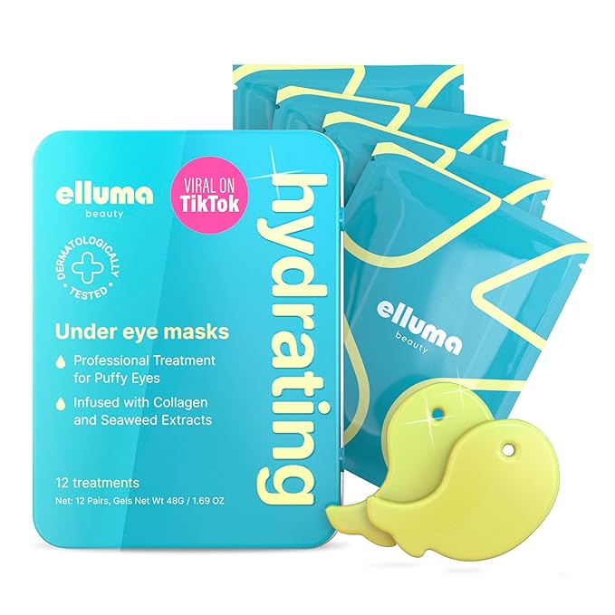 Under Eye Patches – 24 Hydrogel Pads, Hydrating & Restoring Sets with Seaweed and Chamomile