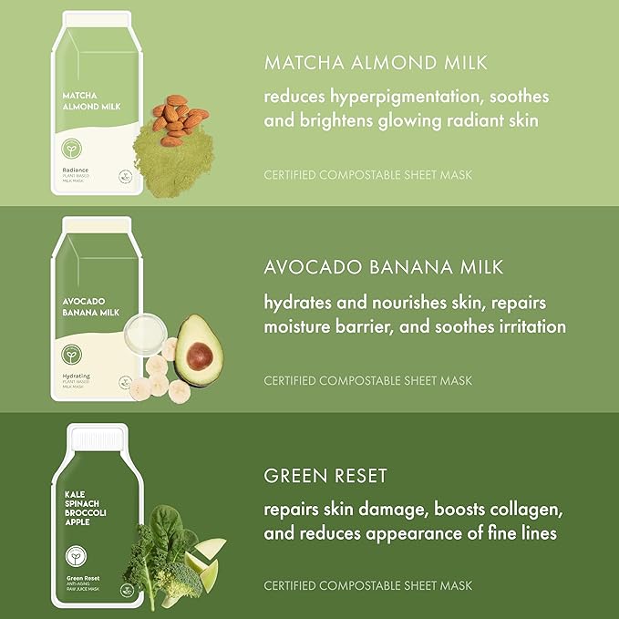 ESW Beauty Fresh Greens Superfood Sheet Mask Set