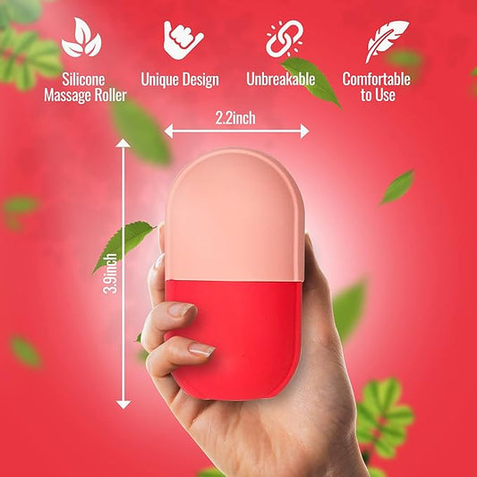Silicone Face Ice Roller Mold for at Home DIY Skin Care Infusions - Eye Puffiness Relief, Cooling Massage Reduces Swelling, Shrinks Pores & Gives Glow