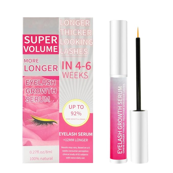 Eyelash Growth Serum - Natural & Nourishing Formula for Longer, Thicker Lashes with Peptides & Biotin | Safe for Sensitive Eyes | 8ml