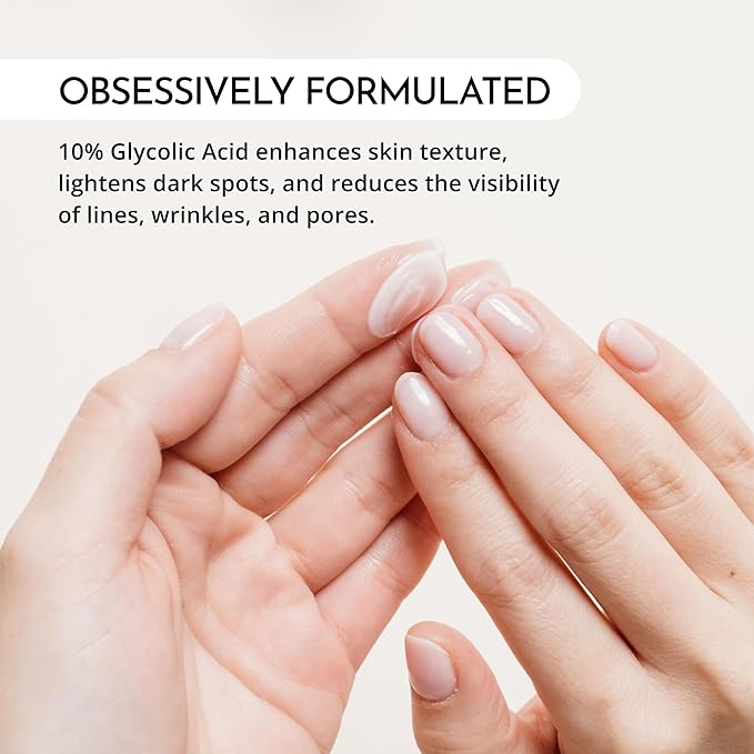 MAELOVE Night Renewer, Glycolic Acid Cream, Anti-Aging, Unscented AHA Exfoliating Night Cream, Gentle for Sensitive Skin, Researched & Manufactured in USA, Gluten-Free, 2.0 fl oz