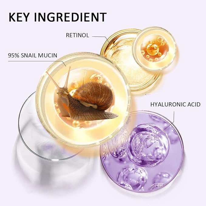 Retinol Face Stick, Snail Mucin Face Moisturizer with Retinol Day & Night Lifting & Firming Anti Wrinkle Facial Moisturizer Balm Stick Nourishing Anti Aging Repair Cream for All Skin Types