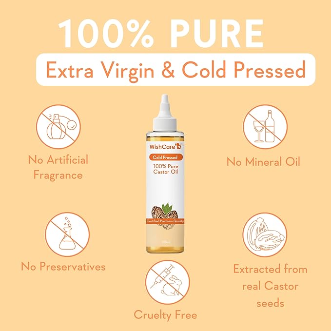Premium Cold Pressed Castor Oil For Hair & Skin (200Ml)