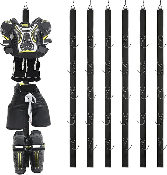 6pcs Hockey Hanger Portable Hanging Dryig Rack Hockey Gifts for Home and Outdoor Using in Ice Hockey Skating Football Camping Fishing 5 Hooks