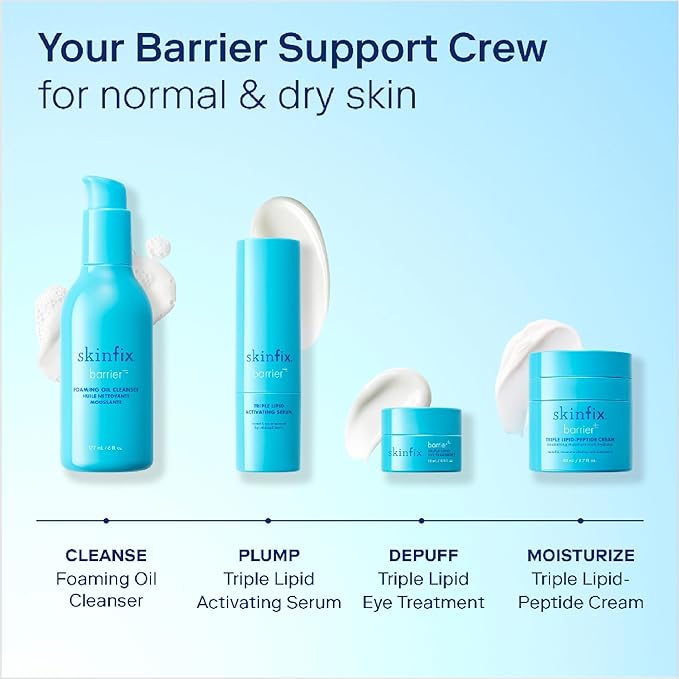 Skinfix Triple Lipid-Peptide Cream Refill - 1.7 oz - Rich Face Moisturizer to Instantly Hydrate & Restore Dry, Sensitive Skin - Non-Comedogenic, Fragrance Free, Vegan, Cruelty Free