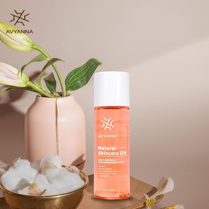 AVYANNA Natural Skincare Oil - Deeply Nourishing & Hydrating Formula for Soft, Glowing Skin, Enhances Texture Quickly Absorbed Non Greasy.