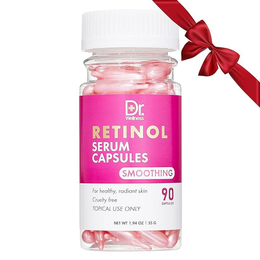Dr. Wellness Retinol Serum Capsules - Smoothing Formula | 90 Capsules | Promote Healthy, Radiant Skin | Reduce Fine Lines