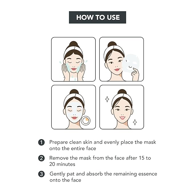 SKIN627 Bulk 12PK Face Masks Skincare, Korean Skincare, Facial Mask, Sheet Masks Korean (12PK Hyaluron with Squalane)