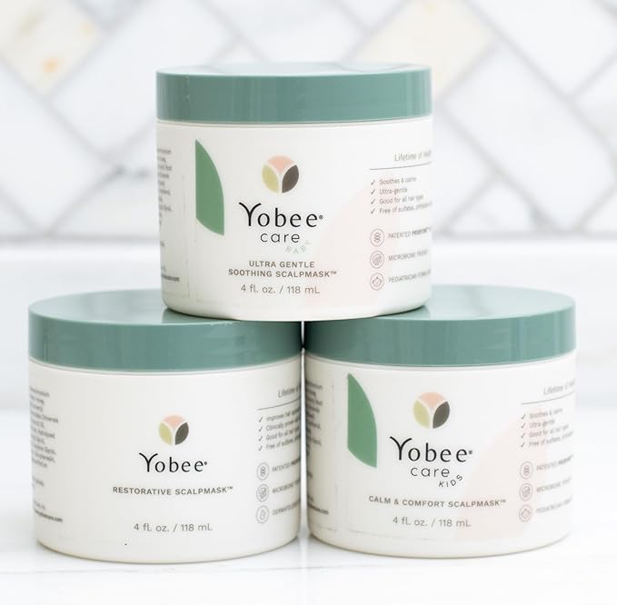 Yobee Restorative Scalp Mask - Dry Scalp Treatment Hair Mask - Probiotic Extracts, Organic Honey, Turmeric, Vitamin B12 - Natural Dry, Itchy, Sensitive Scalp and Dandruff Relief - for Adults, 4 fl oz