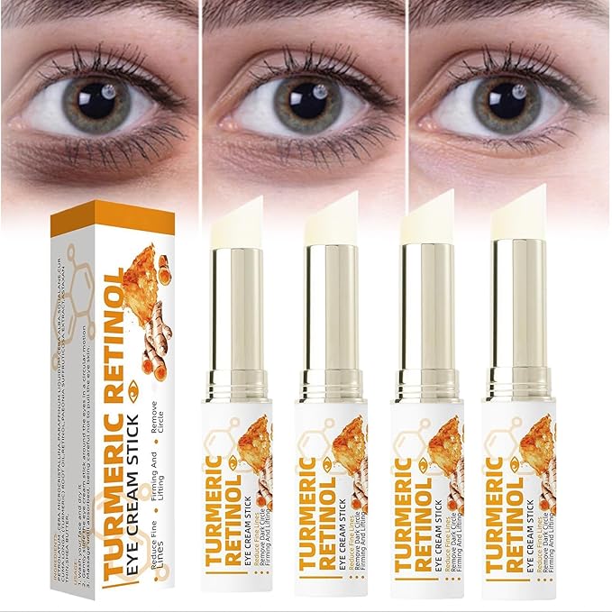 Lumibalm for Under Eye Bags, Turmeric Retinol Eye Cream Stick, Retinol Eye Cream Stick for Dark Circles, Wrinkles, Anti-Aging and Puffiness